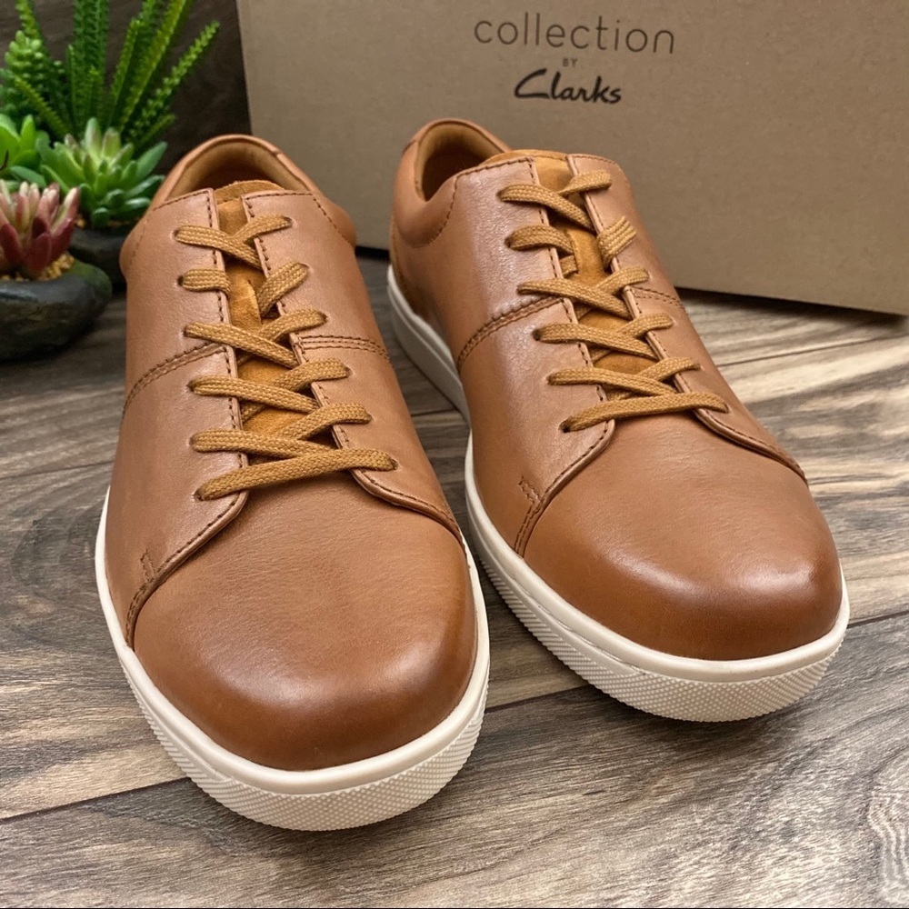 NIB Clarks Kitna Vibe Casual Comfort Sneakers Tan - Picture 3 of 10